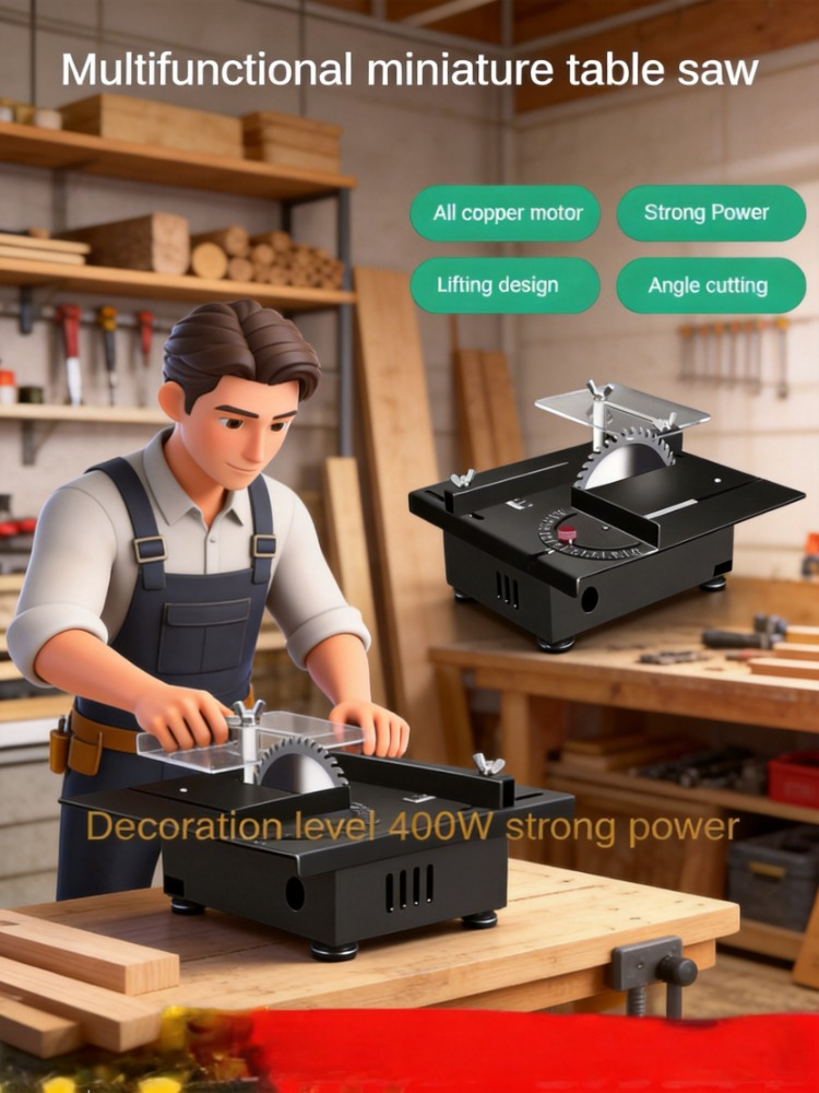 Mini Table Saw For Woodworking - Serra de mesa mini de 400W