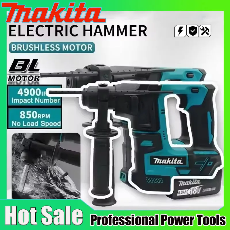 Brushless Cordless Electric Drill 18V - Martelo Elétrico Sem Fio Makita com