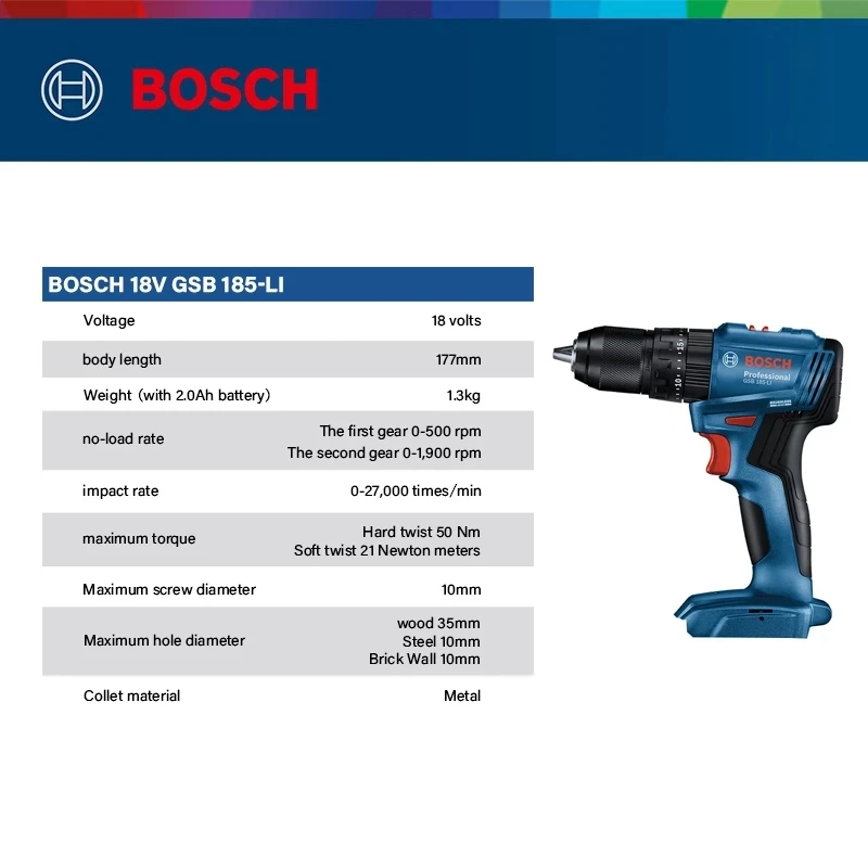 Furadeira de impacto sem fio B - Brushless Cordless Electric Drill 18V avaliação e preço