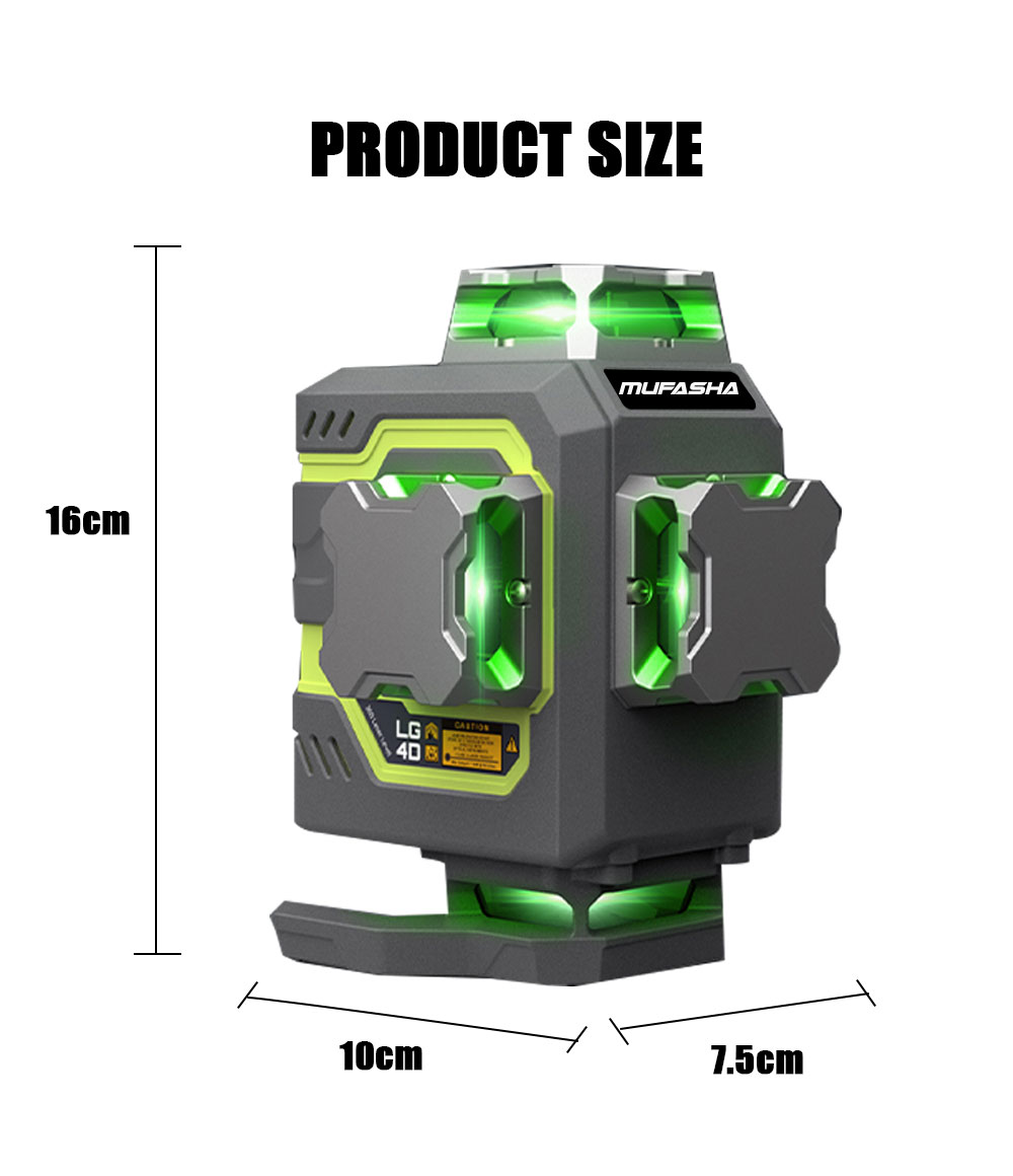 Nível a Laser de 16 Linhas 360 - Laser Level 16 Lines 4D Green avaliação e preço