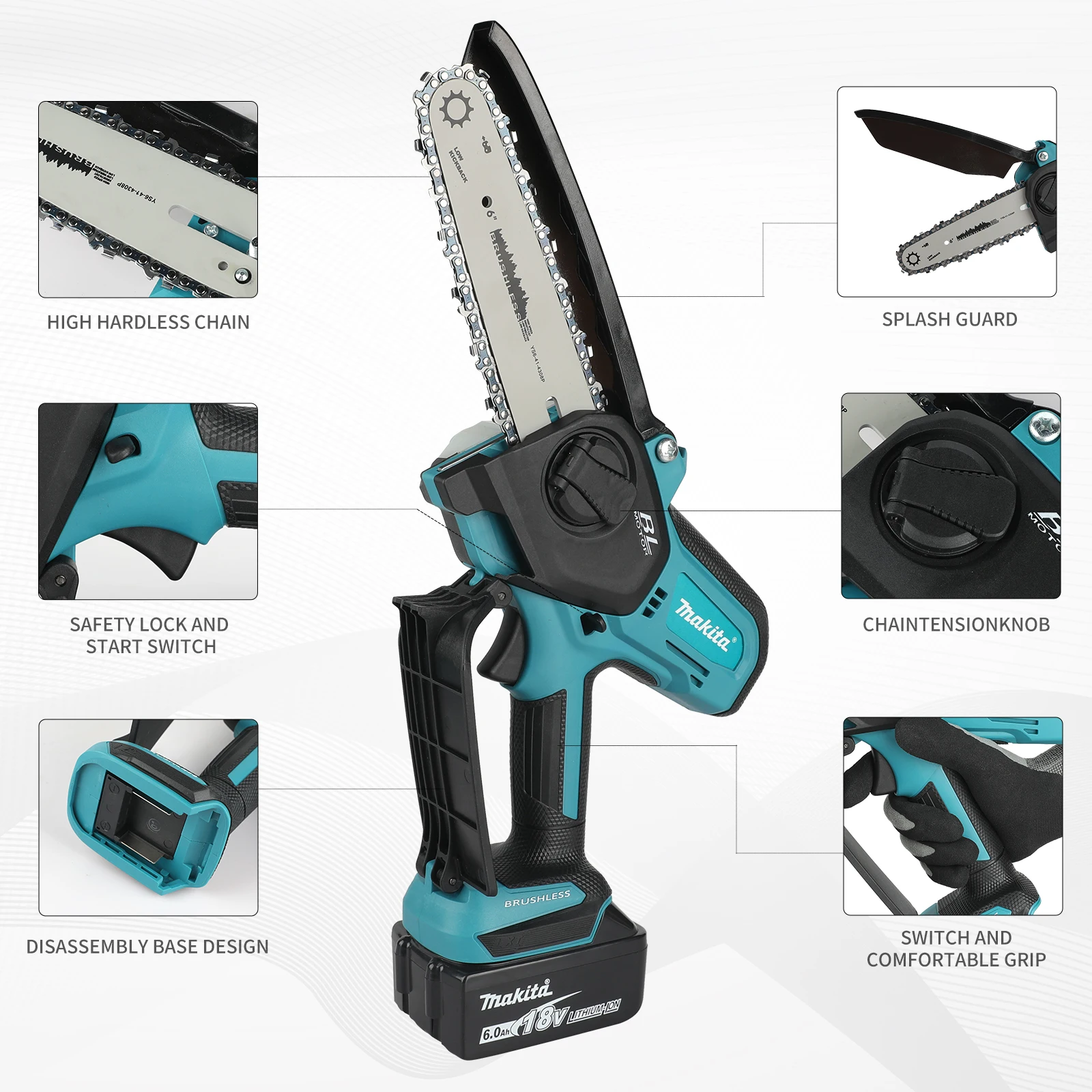 Motosserra sem fio para trabal - Mini Electric Chainsaw 6 Inch avaliação e preço